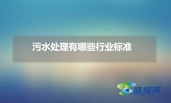 污水處理有哪些行業(yè)標(biāo)準(zhǔn)(污水處理規(guī)范編號是多少)